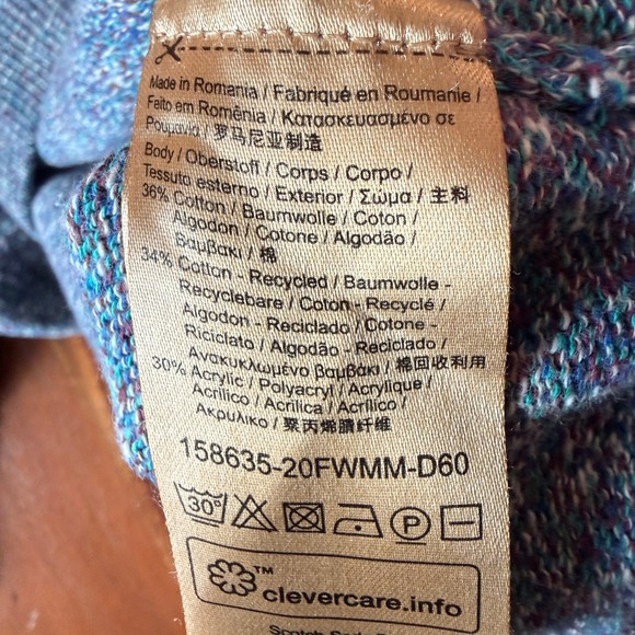 Scotch & Soda Men's Teal/Purple Crewneck Sweater Size M - Picture 6 of 7